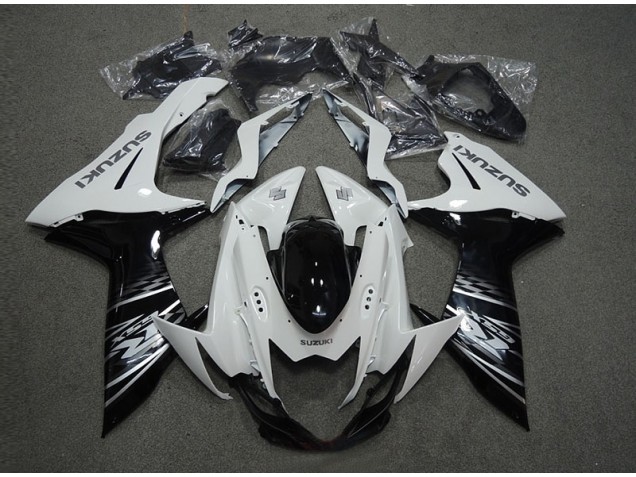 White Black 2011-2021 Suzuki GSXR 600 Motorcycle Fairings White Black 2011-2021 Suzuki GSXR 600 Motorcycle Fairings