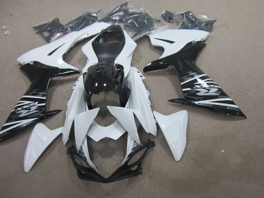 White Black 2011-2021 Suzuki GSXR 750 Motorcycle Fairings