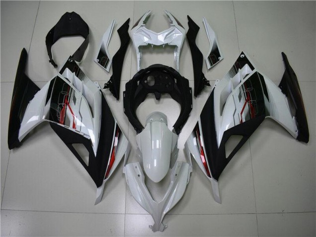White Black 2013-2016 Kawasaki EX300 Motorcycle Fairings White Black 2013-2016 Kawasaki EX300 Motorcycle Fairings