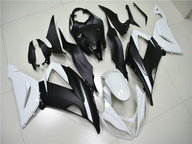 White Black 2013-2018 Kawasaki ZX6R Motorcycle Fairing White Black 2013-2018 Kawasaki ZX6R Motorcycle Fairing