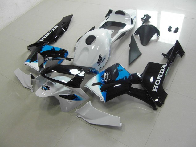 White Black Blue 2003-2004 Honda CBR600RR Motorcycle Fairing White Black Blue 2003-2004 Honda CBR600RR Motorcycle Fairing