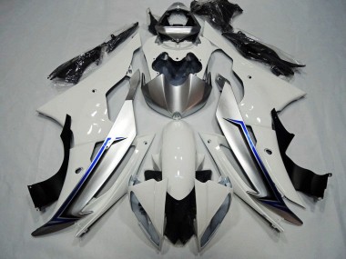 White Black Blue 2008-2016 Yamaha YZF R6 Motorcycle Fairings