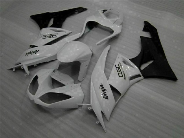 White Black Ninja 2009-2012 Kawasaki ZX6R Motorcycle Fairings