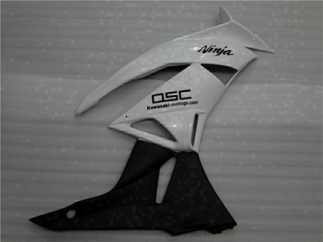 White Black Ninja 2009-2012 Kawasaki ZX6R Motorcycle Fairings