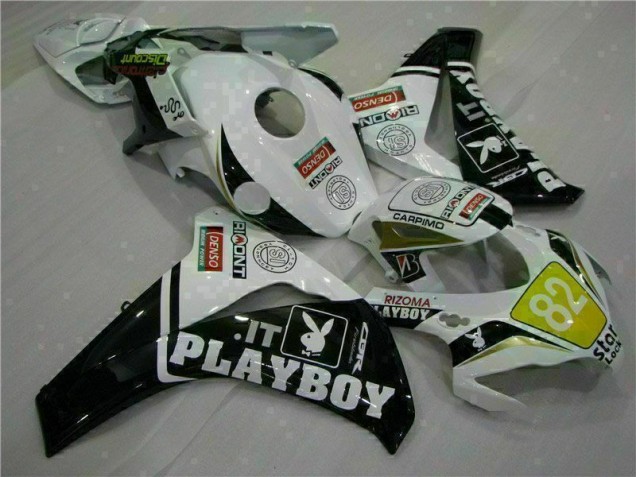 White Black Playboy 2008-2011 Honda CBR1000RR Motorcycle Fairings White Black Playboy 2008-2011 Honda CBR1000RR Motorcycle Fairings