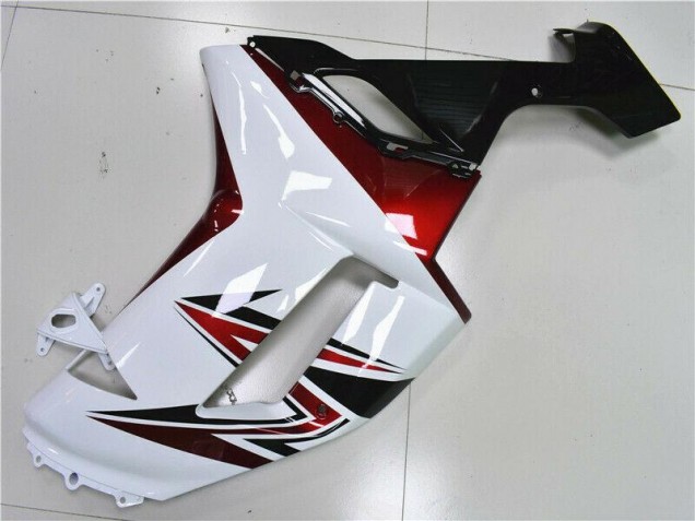White Black Red 2007-2008 Kawasaki ZX6R Motorcycle Fairings White Black Red 2007-2008 Kawasaki ZX6R Motorcycle Fairings
