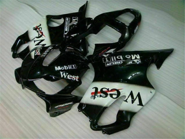 White Black West 2001-2003 Honda CBR600 F4i Motorcycle Fairings White Black West 2001-2003 Honda CBR600 F4i Motorcycle Fairings
