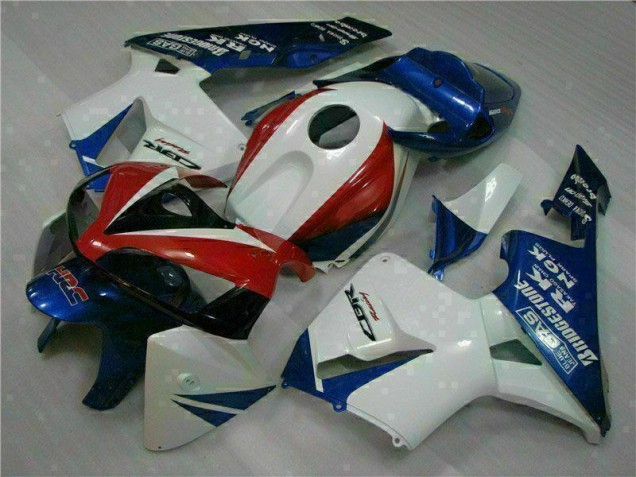 White Blue 2005-2006 Honda CBR600RR Motorcycle Fairings White Blue 2005-2006 Honda CBR600RR Motorcycle Fairings