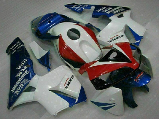 White Blue 2005-2006 Honda CBR600RR Motorcycle Fairings White Blue 2005-2006 Honda CBR600RR Motorcycle Fairings