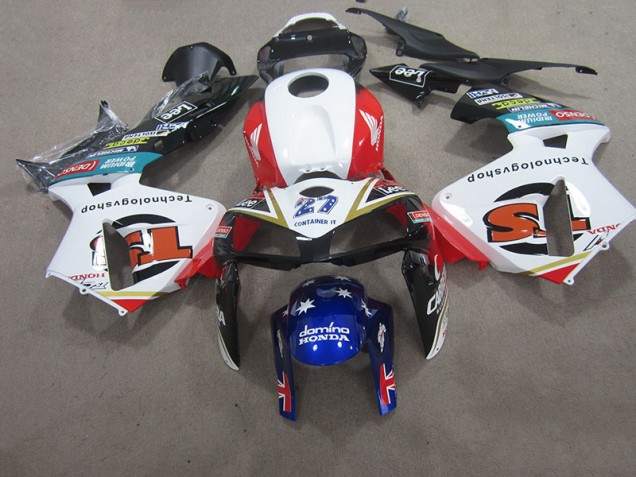 White Blue 27 2005-2006 Honda CBR600RR Motorcycle Fairings White Blue 27 2005-2006 Honda CBR600RR Motorcycle Fairings