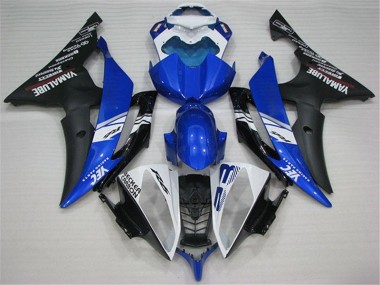 White Blue Black 2008-2016 Yamaha YZF R6 Motorcycle Fairings