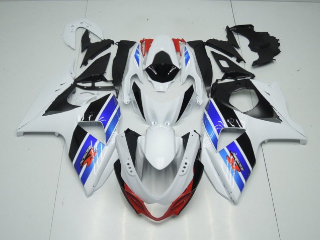 White Blue Black 2009-2016 Suzuki GSXR 1000 Motorcycle Fairings