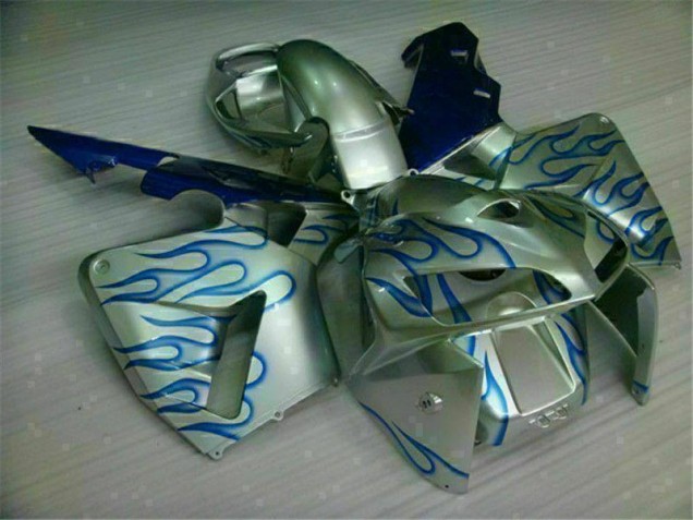 White Blue Flame 2005-2006 Honda CBR600RR Motorcycle Fairings White Blue Flame 2005-2006 Honda CBR600RR Motorcycle Fairings