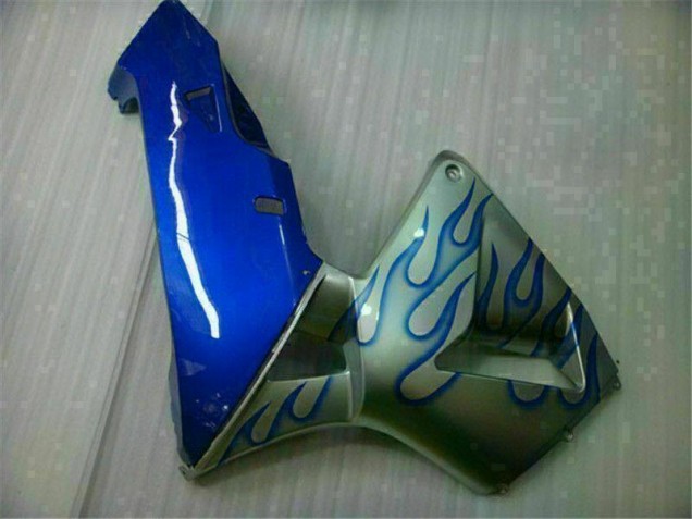 White Blue Flame 2005-2006 Honda CBR600RR Motorcycle Fairings White Blue Flame 2005-2006 Honda CBR600RR Motorcycle Fairings
