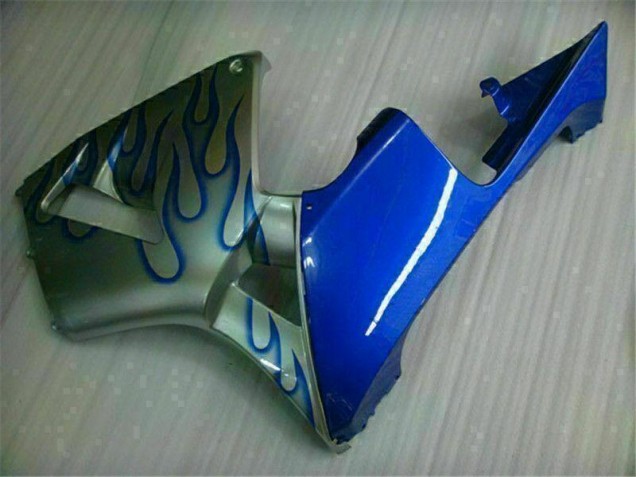 White Blue Flame 2005-2006 Honda CBR600RR Motorcycle Fairings White Blue Flame 2005-2006 Honda CBR600RR Motorcycle Fairings