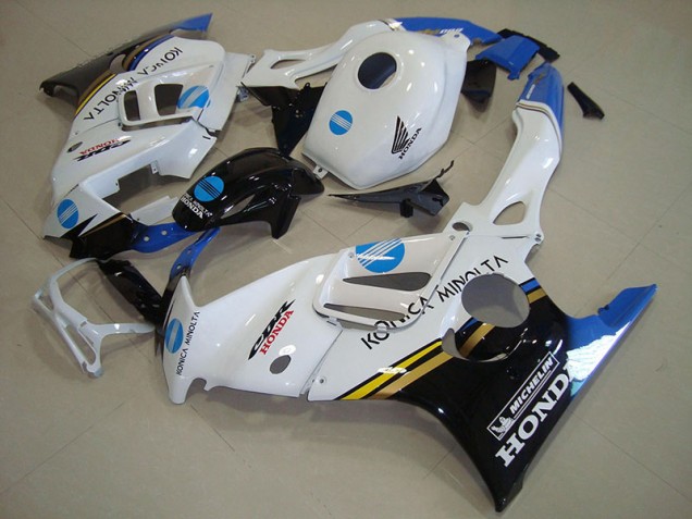 White Blue Konica Minolta 1995-1998 Honda CBR600 F3 Motorcycle Fairings White Blue Konica Minolta 1995-1998 Honda CBR600 F3 Motorcycle Fairings
