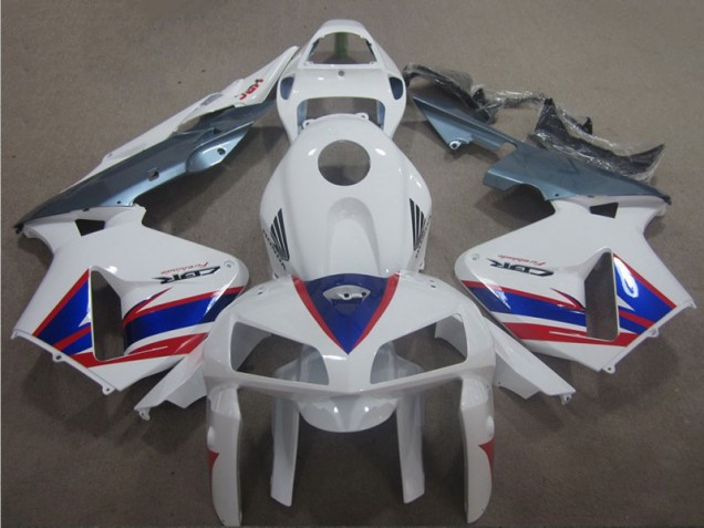White Blue Red 2005-2006 Honda CBR600RR Motorcycle Fairings White Blue Red 2005-2006 Honda CBR600RR Motorcycle Fairings
