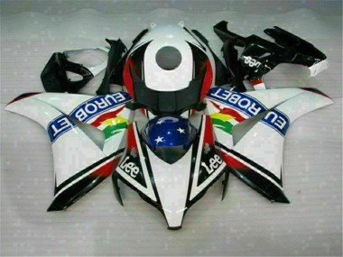 White Blue Red Eurobet Lee 2008-2011 Honda CBR1000RR Motorcycle Fairings
