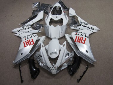 White Fiat 2007-2008 Yamaha YZF R1 Motorcycle Fairings
