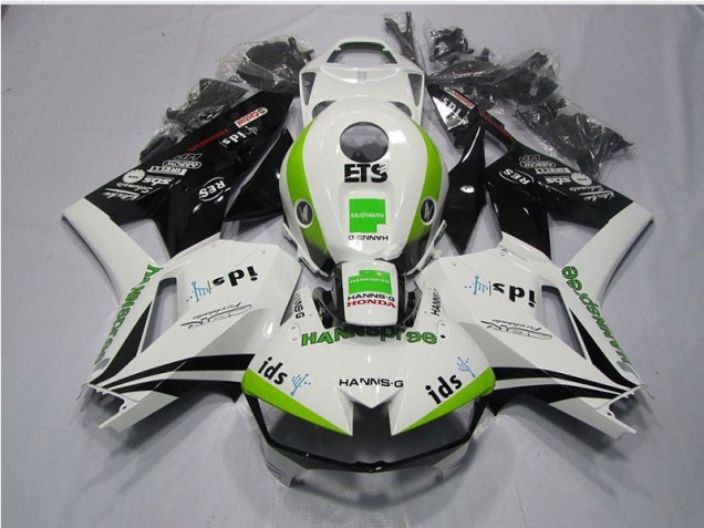 White Green Hannspree ETS 2013-2021 Honda CBR600RR Motorcycle Fairings White Green Hannspree ETS 2013-2021 Honda CBR600RR Motorcycle Fairings