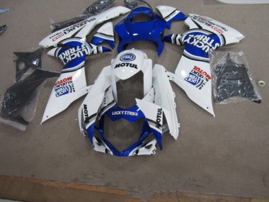 White Lucky Strike Motul 2011-2021 Suzuki GSXR 750 Motorcycle Fairings