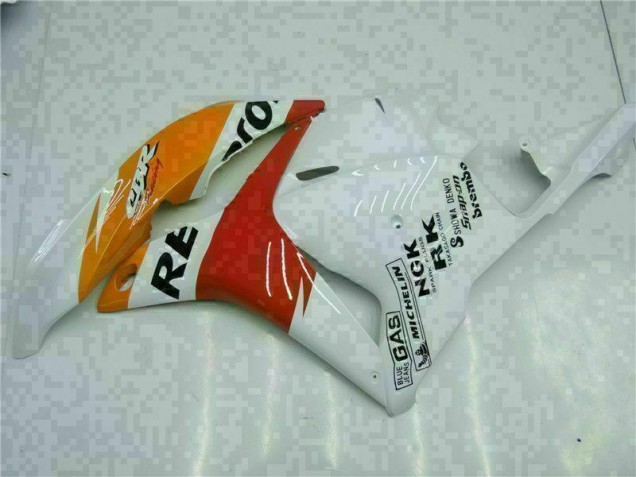 White Orange Repsol 2009-2012 Honda CBR600RR Motorcycle Fairings White Orange Repsol 2009-2012 Honda CBR600RR Motorcycle Fairings