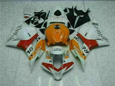 White Orange Repsol 2009-2012 Honda CBR600RR Motorcycle Fairings