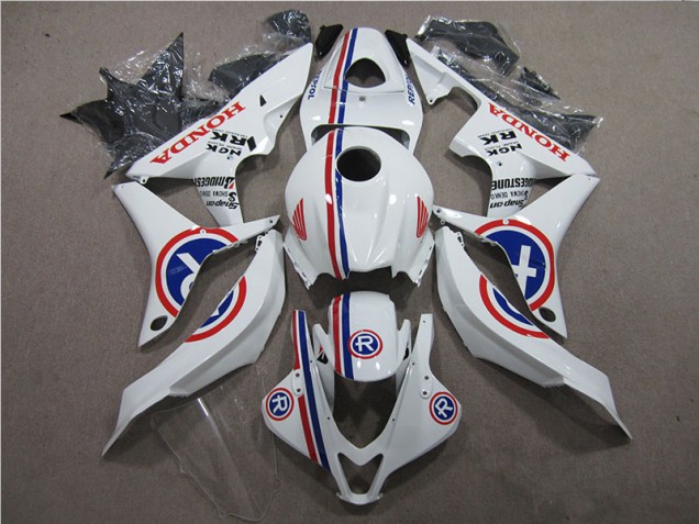 White R 2007-2008 Honda CBR600RR Motorcycle Fairings