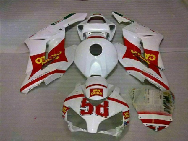 White Red 2004-2005 Honda CBR1000RR Motorcycle Bodywork White Red 2004-2005 Honda CBR1000RR Motorcycle Bodywork