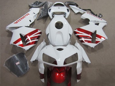 White Red Black 2004-2005 Honda CBR1000RR Motorcycle Fairing