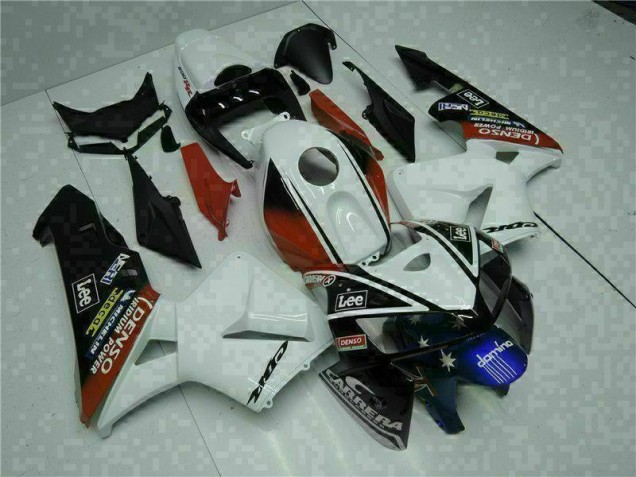White Red Black Lee 2005-2006 Honda CBR600RR Motorcycle Fairings White Red Black Lee 2005-2006 Honda CBR600RR Motorcycle Fairings