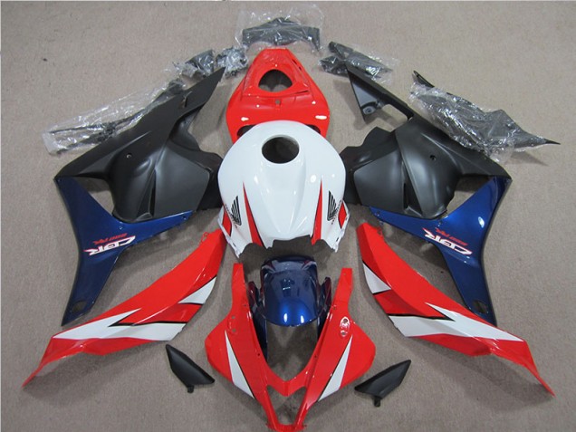 White Red Blue 2009-2012 Honda CBR600RR Motorcycle Fairings