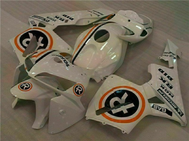 White Repsol 2005-2006 Honda CBR600RR Motorcycle Fairings White Repsol 2005-2006 Honda CBR600RR Motorcycle Fairings
