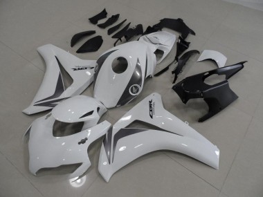 White and Grey 2008-2011 Honda CBR1000RR Motorcycle Fairings