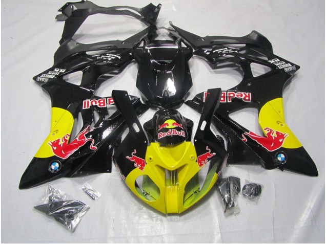 Yellow Black RedBull 2009-2014 BMW S1000RR Motorcycle Fairings Yellow Black RedBull 2009-2014 BMW S1000RR Motorcycle Fairings