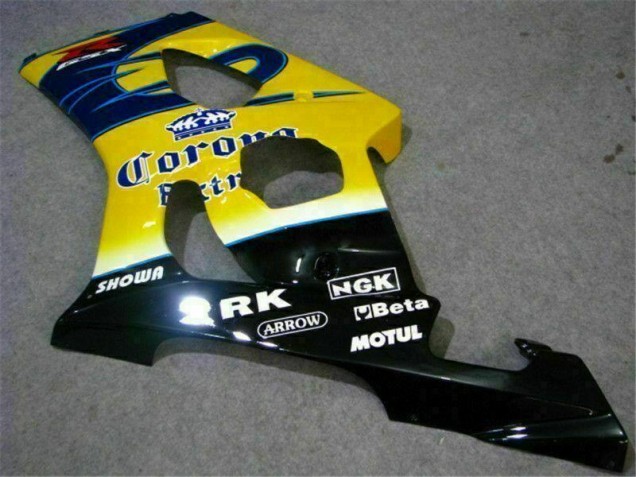 Yellow Blue 2003-2004 Suzuki GSXR 1000 Motorcycle Fairings Yellow Blue 2003-2004 Suzuki GSXR 1000 Motorcycle Fairings