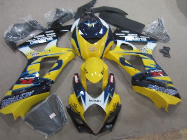 Yellow Blue 2007-2008 Suzuki GSXR 1000 Motorcycle Fairings