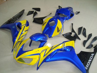 Yellow Blue Black 2006-2007 Honda CBR1000RR Motorcycle Fairings