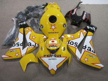 Yellow Repsol HRC 2008-2011 Honda CBR1000RR Motorcycle Fairings