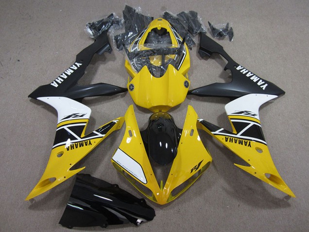 Yellow White Black 2004-2006 Yamaha YZF R1 Motorcycle Fairings Yellow White Black 2004-2006 Yamaha YZF R1 Motorcycle Fairings